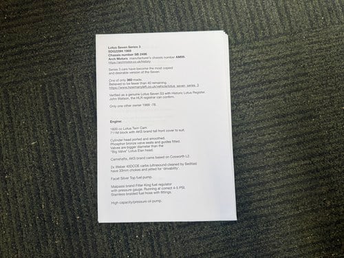 1969 Lotus Seven Series 3 For Sale (picture 108 of 109)