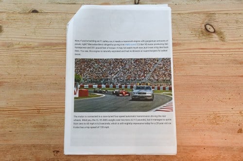 2001 Mercedes-Benz CL55 AMG F1 Limited Edition In vendita (immagine 161 di 162)