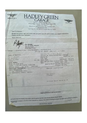 1995 Rolls-Royce Silver Spirit IV till salu (bild 67 av 75)