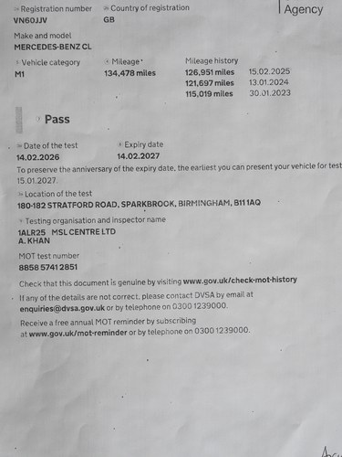 2010 Mercedes-Benz CL63 AMG For Sale (picture 118 of 121)