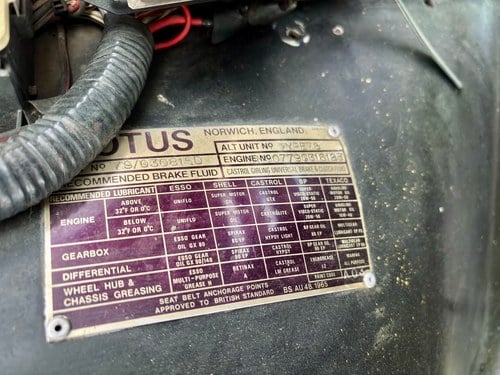 1978 Lotus Eclat 524 Auto For Sale (picture 108 of 134)