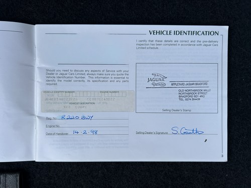 1998 Jaguar XK8 Coupé X100 till salu (bild 220 av 240)