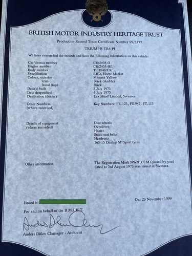 1973 Triumph TR6 PI For Sale (picture 156 of 162)