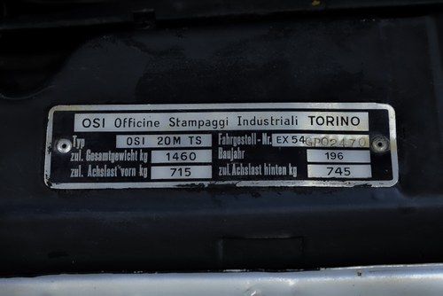 1969 OSI-Ford 20 M TS Coupé In vendita (immagine 96 di 101)