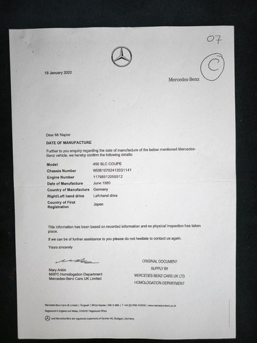 1980 Mercedes Benz 450SLC C107 For Sale (picture 142 of 175)