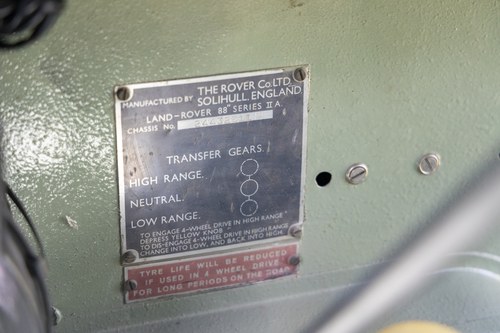 1968 Land Rover Series IIA 88" For Sale (picture 26 of 164)