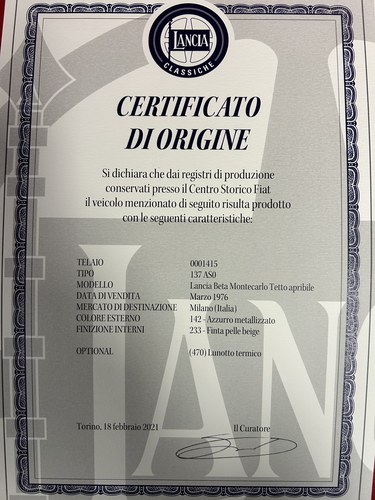 1976 Lancia Beta Montecarlo In vendita (immagine 46 di 51)