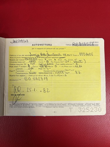 1976 Lancia Beta Montecarlo In vendita (immagine 49 di 51)