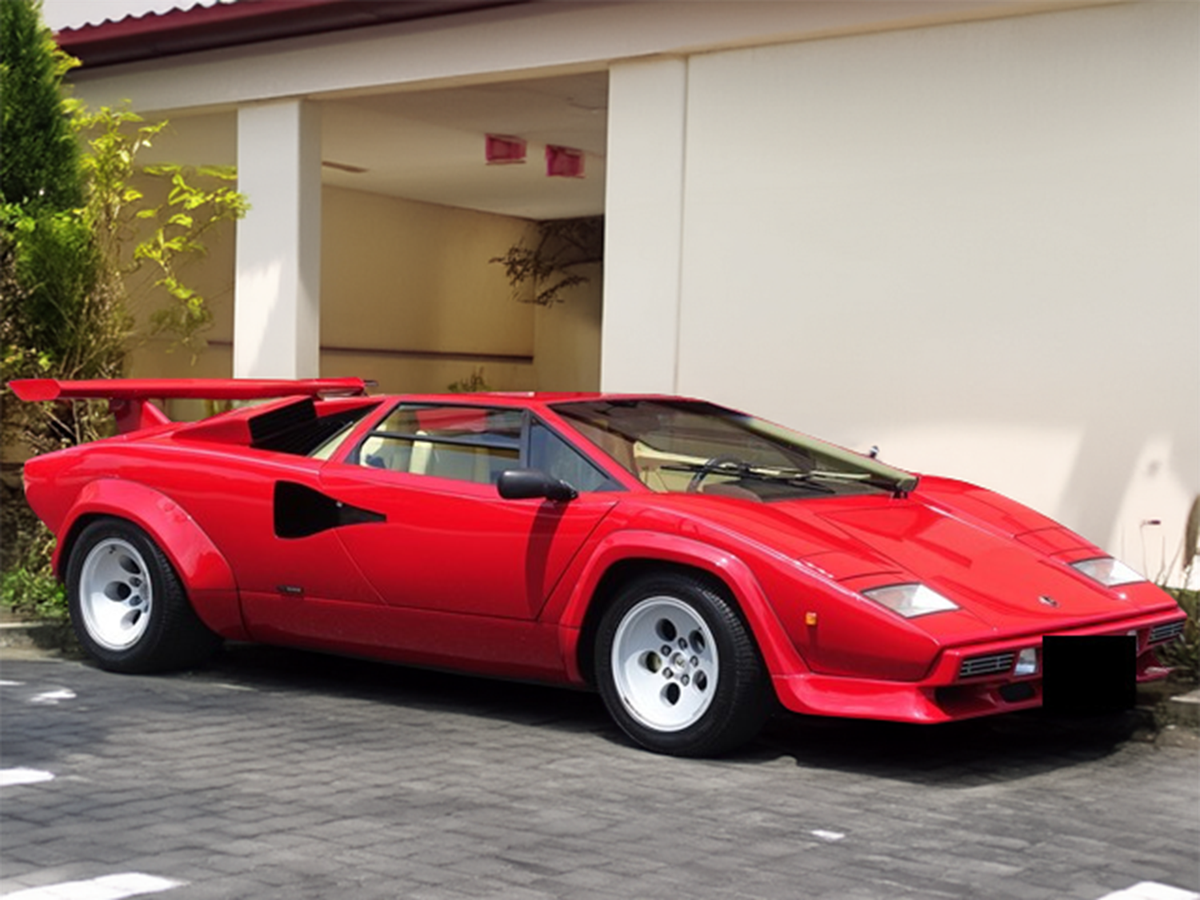 Countach Japan 1985 Lamborghini Countach Red Manual, 5 speed Left Hand Drive in Japan ...