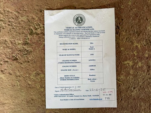 1930 Ford Model A Te koop (foto 122 van 125)