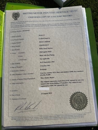 1967 MG MGB GT For Sale (picture 42 of 49)