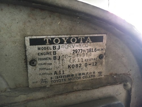 1980 Toyota BJ40 For Sale (picture 177 of 185)