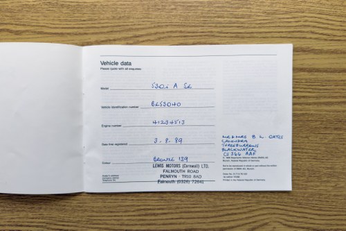 1989 BMW 530i For Sale (picture 217 of 226)