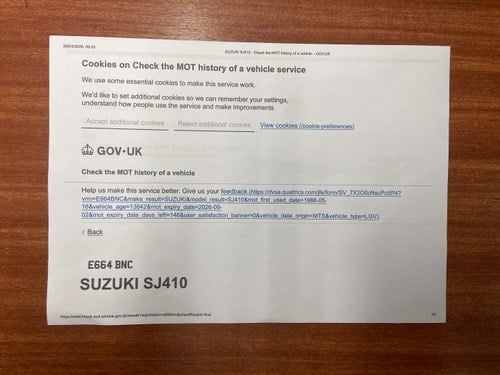 1988 Suzuki Santana SJ410 Convertible En venta (imagen 153 de 154)