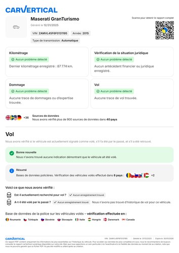 2015 Maserati Granturismo Sport 4.7L V8 till salu (bild 151 av 156)