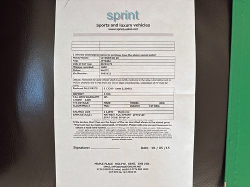 1971 Citroën DS D Super For Sale (picture 174 of 189)