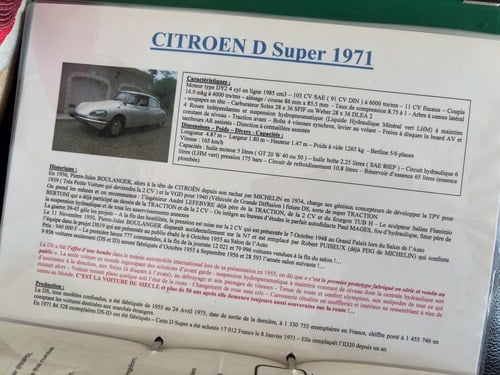 1971 Citroën DS D Super For Sale (picture 183 of 189)