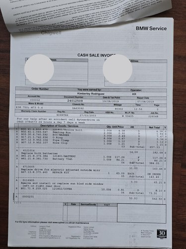 2000 BMW 750i E38 En venta (imagen 130 de 135)