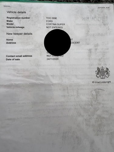 1967 Ford Cortina Mk1 till salu (bild 117 av 119)