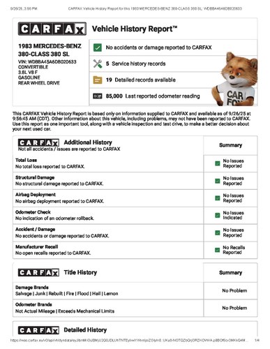 1983 Mercedes-Benz R107 380SL Convertible 3,8L V8 For Sale (picture 106 of 109)