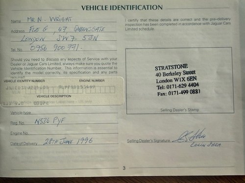 1996 Jaguar XJS 4.0 Auto Celebration For Sale (picture 94 of 102)