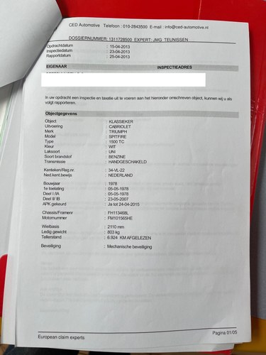 1978 Triumph Spitfire 1500 till salu (bild 40 av 43)