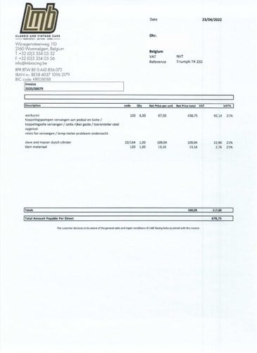 1968 Triumph TR250 For Sale (picture 120 of 121)