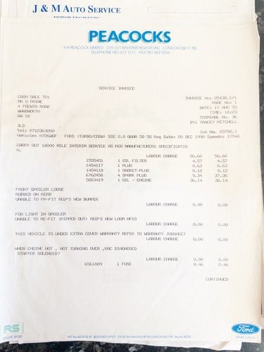 1990 Ford Sierra Sapphire RS Cosworth 4x4 For Sale (picture 187 of 209)