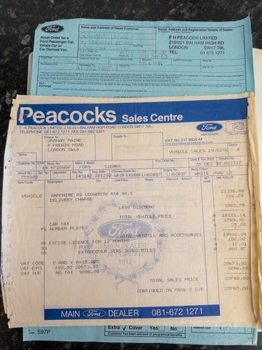 1990 Ford Sierra Sapphire RS Cosworth 4x4 For Sale (picture 204 of 209)