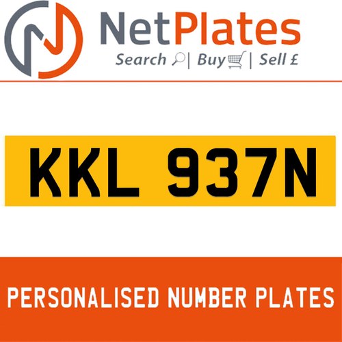 KKL 937N Private Number Plate On DVLA Retention Ready To Go For Sale