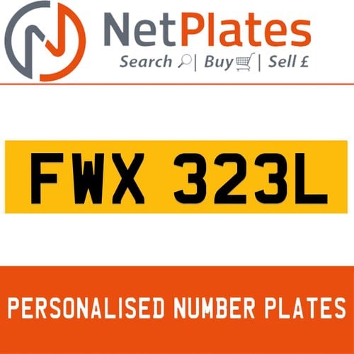 FWX 323L Private Number Plate On DVLA Retention Ready To Go For Sale