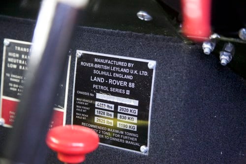 1973 Land Rover Series III 88" En venta (imagen 48 de 142)