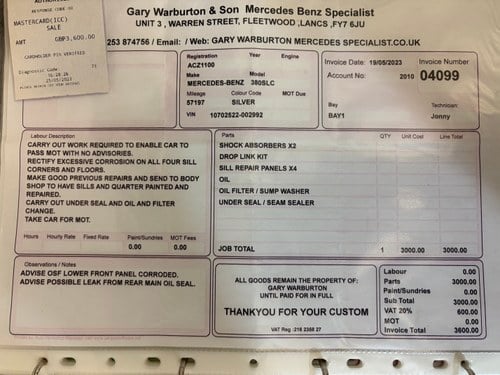 1981 Mercedes-Benz 380 SLC C107 For Sale (picture 63 of 122)