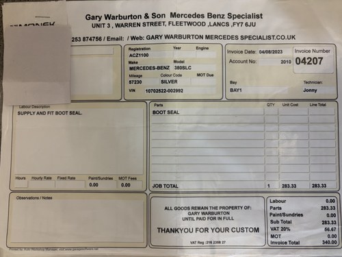 1981 Mercedes-Benz 380 SLC C107 For Sale (picture 64 of 122)