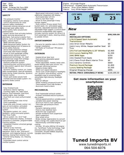 2012 BMW 650i Convertible F12 In vendita (immagine 104 di 104)