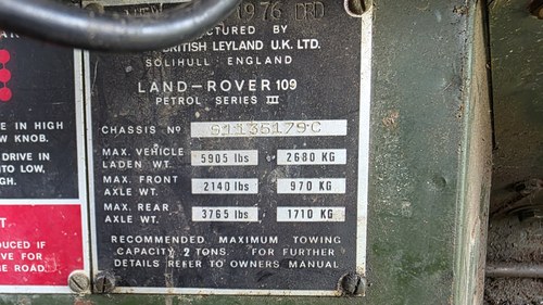 1976 Land Rover Series III 109" Te koop (foto 119 van 122)