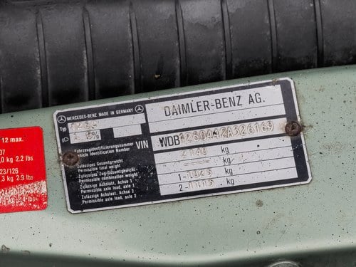 1987 Mercedes-Benz 500SEC C126 zum Verkauf (Bild 83 von 140)