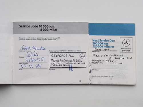 1987 Mercedes-Benz 500SEC C126 zum Verkauf (Bild 112 von 140)