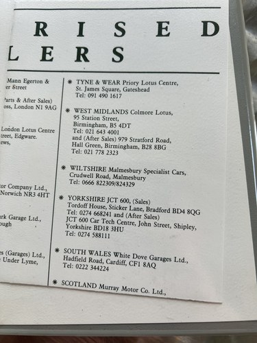 1991 Lotus Elan SE Turbo Series 1 In vendita (immagine 204 di 211)