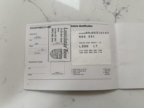 1994 Porsche 911 Carrera 993 Manual En venta (imagen 158 de 185)