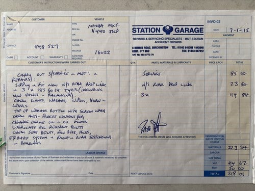 2000 Mazda MX-5 1.8L Convertible Mk2 NB - 21,283 Miles à vendre (picture 221 of 222)