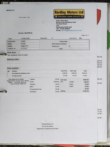 1999 Ferrari 456M GTA till salu (bild 98 av 107)