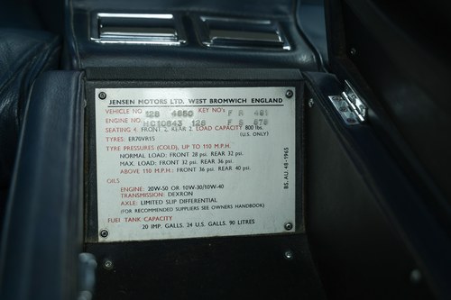 1972 Jensen Interceptor III 7.2L For Sale (picture 247 of 289)
