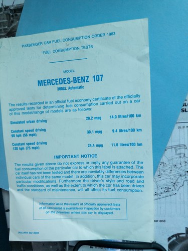 1986 Mercedes-Benz 300SL R107 51,251 miles till salu (bild 212 av 267)