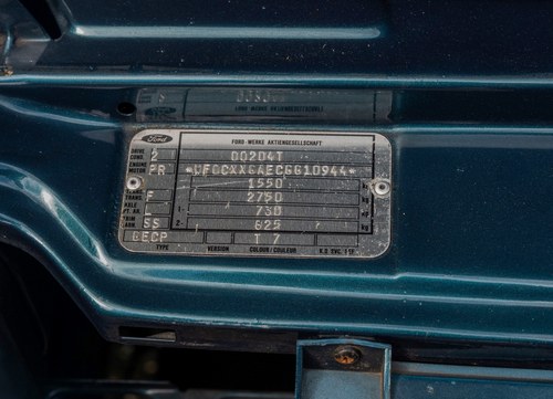 1987 Ford Capri 280 'Brooklands' till salu (bild 186 av 214)