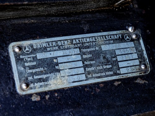 1952 Mercedes-Benz 220 Cabriolet A W187 till salu (bild 128 av 159)