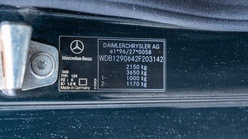 2001 Mercedes-Benz SL320 R129 Designo Allanite Edition For Sale (picture 189 of 244)