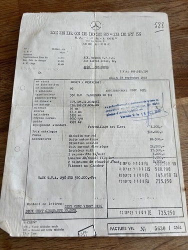 1972 Mercedes-Benz 350SLC C107 zum Verkauf (Bild 114 von 123)