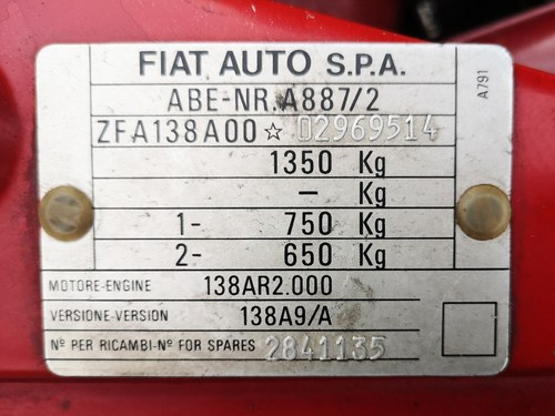 1983 Fiat Ritmo 130 TC Abarth In vendita (immagine 63 di 83)