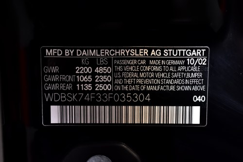 2003 Mercedes-Benz SL55 AMG R230 till salu (bild 98 av 101)